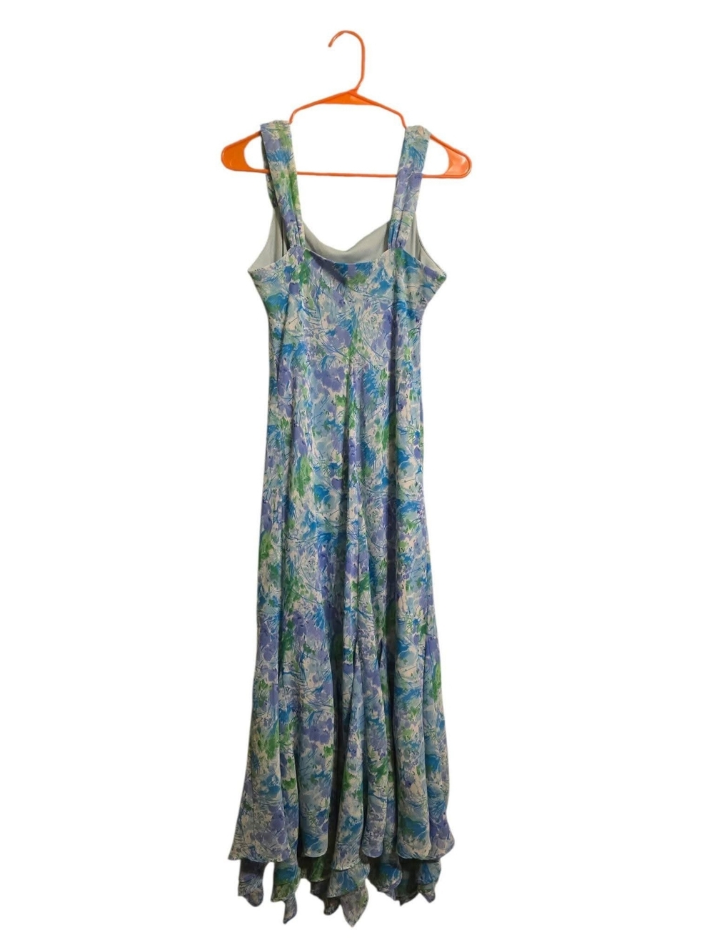 Vintage | Blue & Green Fairy Flutter Hem Dress - Picture 6 of 6